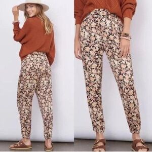 Anthropologie Diandra Pleated Floral Jogger Pants